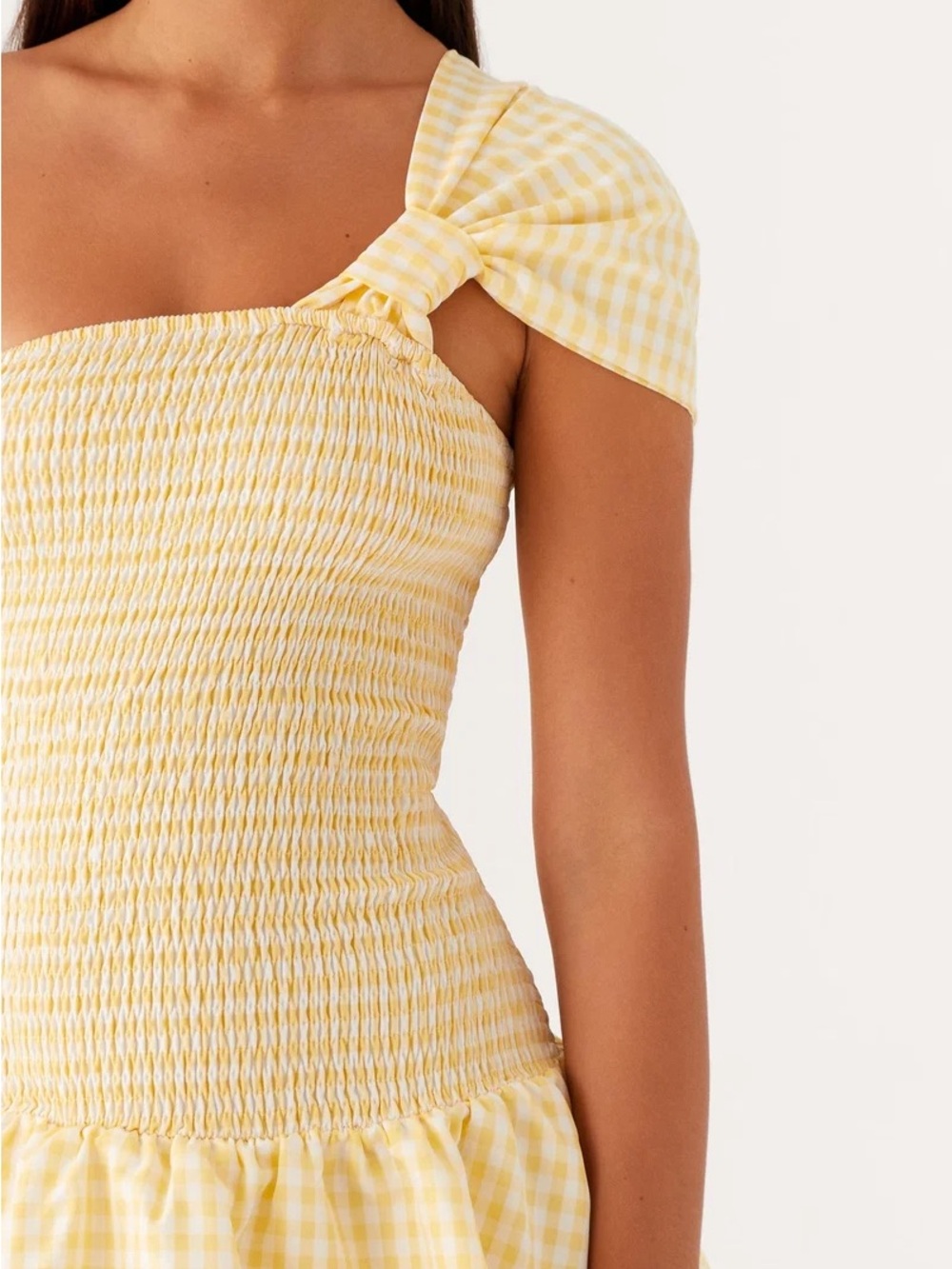 Peppermayo Yellow Gingham Mini Dress - Picture 3 of 7